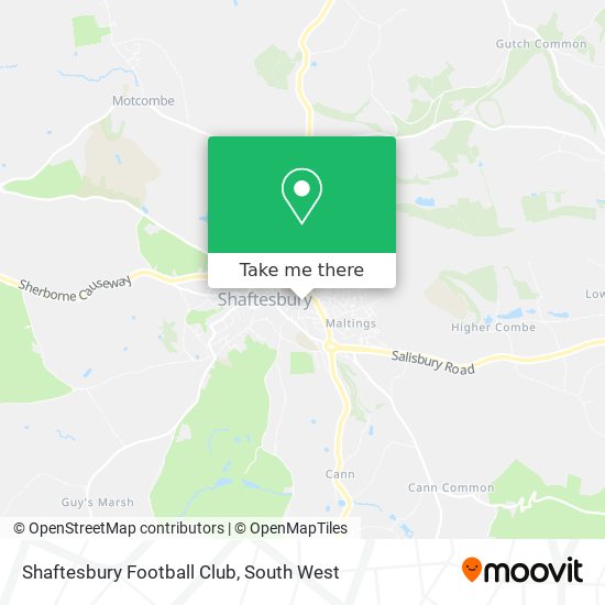 Shaftesbury Football Club map
