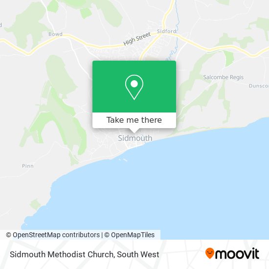 Sidmouth Methodist Church map