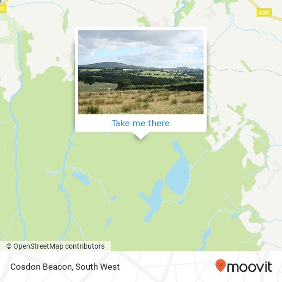 Cosdon Beacon map