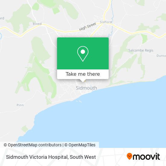 Sidmouth Victoria Hospital map