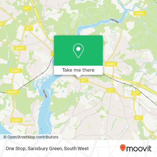 One Stop, Sarisbury Green map