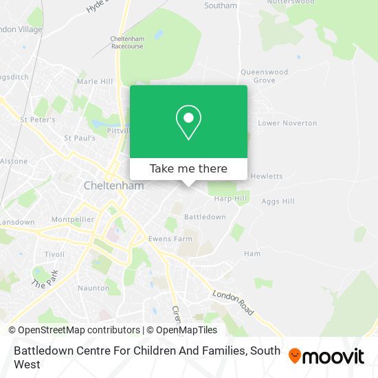 Battledown Centre For Children And Families map