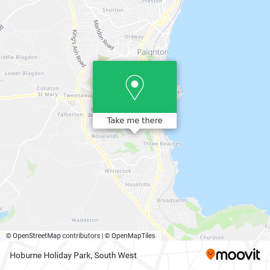 Hoburne Holiday Park map