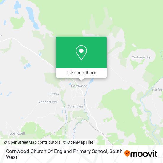 Cornwood Church Of England Primary School map