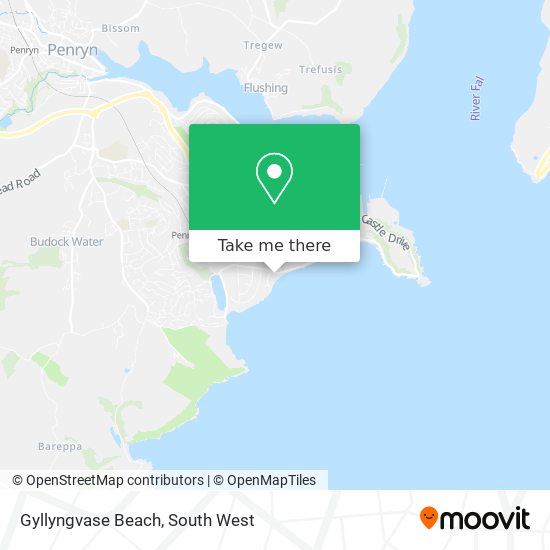 Gyllyngvase Beach map