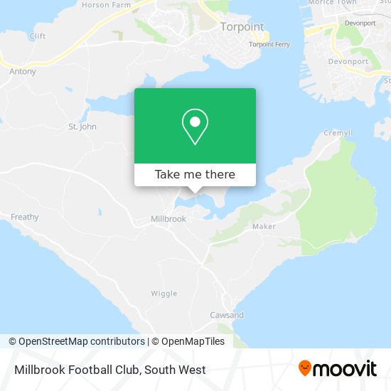 Millbrook Football Club map