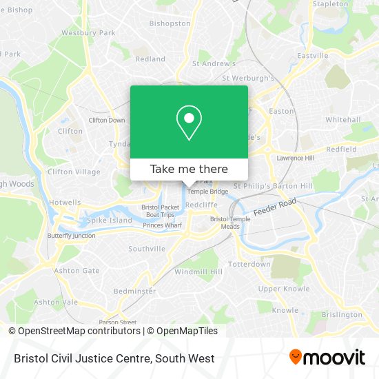 Bristol Civil Justice Centre map