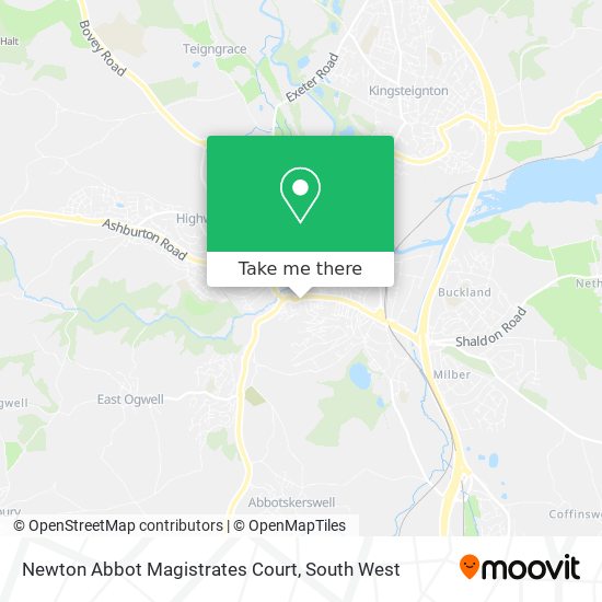 Newton Abbot Magistrates Court map