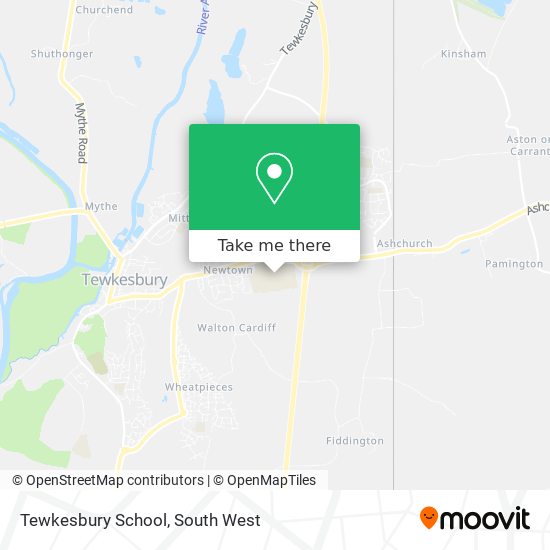 Tewkesbury School map