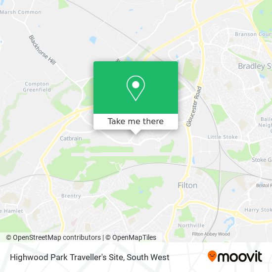 Highwood Park Traveller's Site map