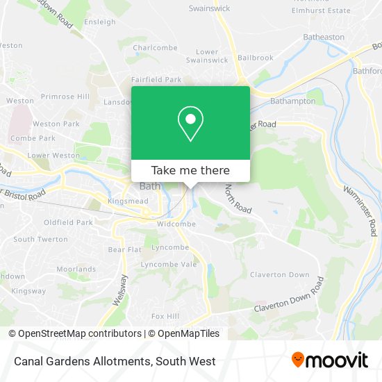 Canal Gardens Allotments map
