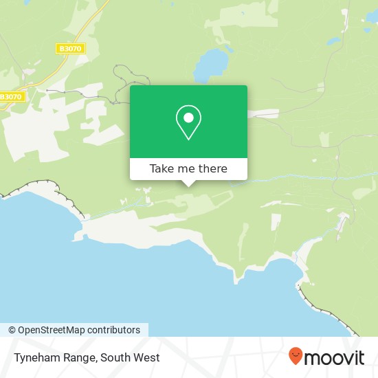 Tyneham Range map