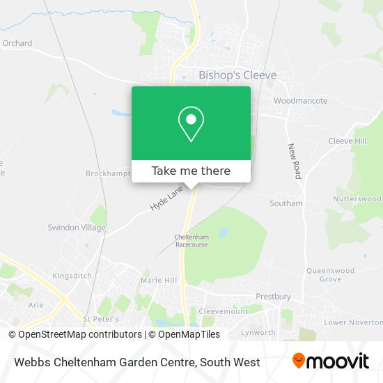 Webbs Cheltenham Garden Centre map