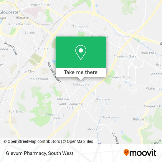 Glevum Pharmacy map