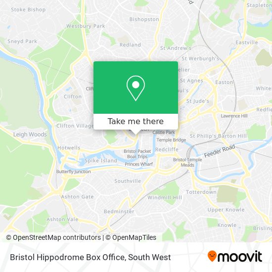 Bristol Hippodrome Box Office map