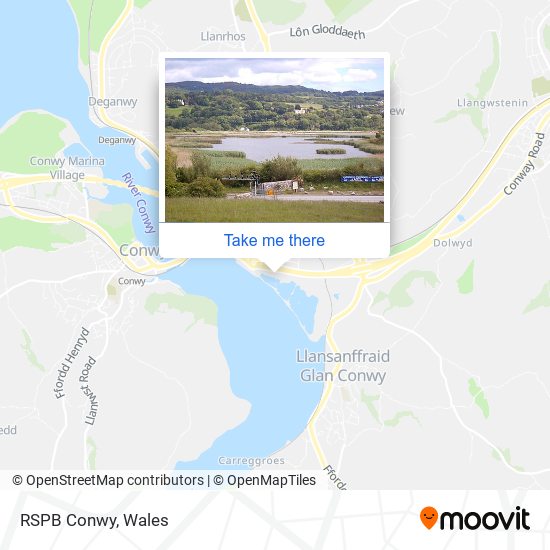 RSPB Conwy map