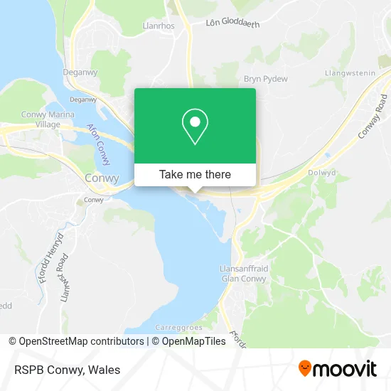 RSPB Conwy map