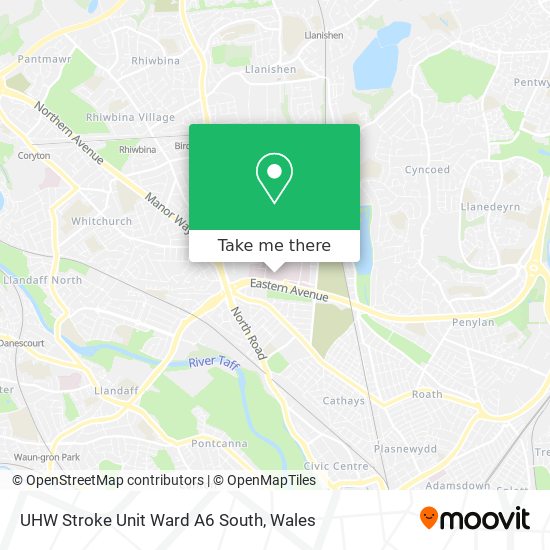 UHW Stroke Unit Ward A6 South map