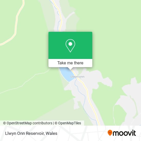 Llwyn Onn Reservoir map