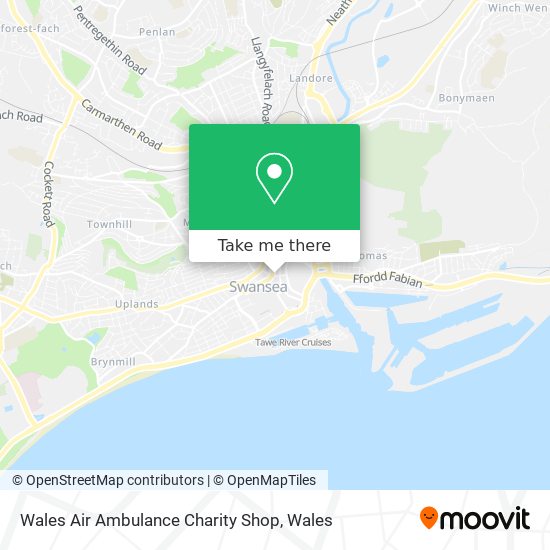 Wales Air Ambulance Charity Shop map