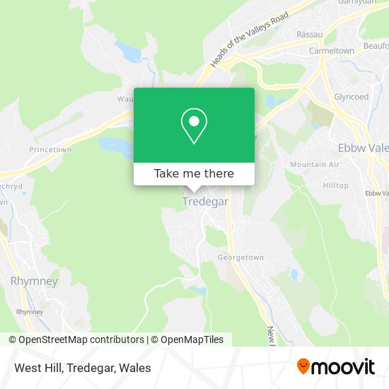 West Hill, Tredegar map