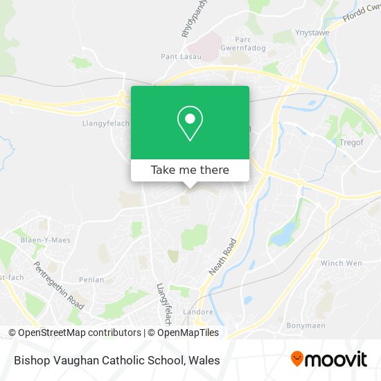 Bishop Vaughan Catholic School map