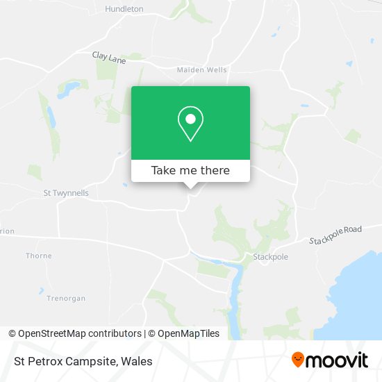 St Petrox Campsite map