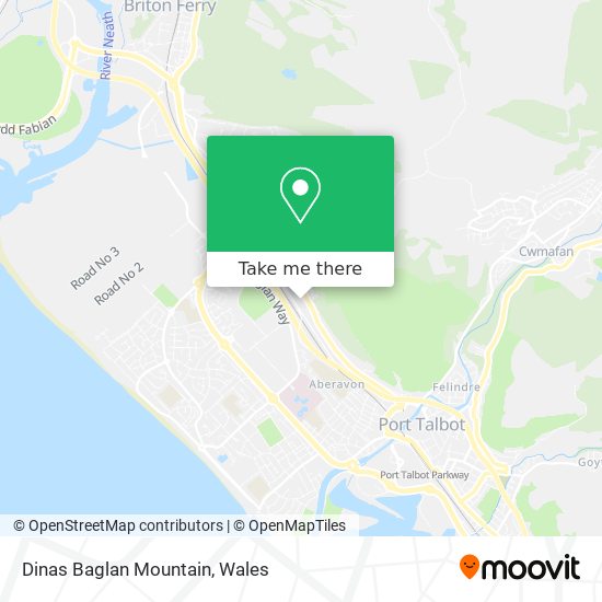Dinas Baglan Mountain map