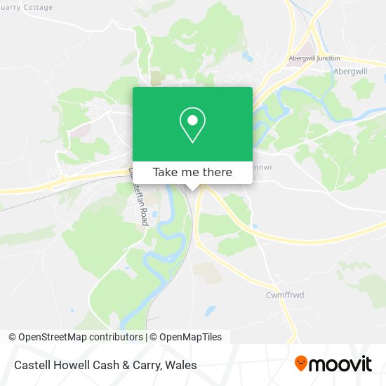 Castell Howell Cash & Carry map