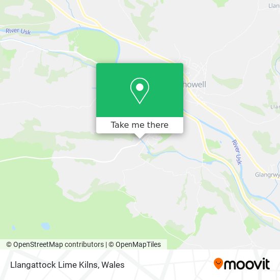 Llangattock Lime Kilns map