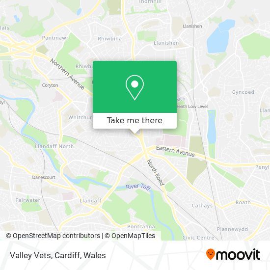 Valley Vets, Cardiff map