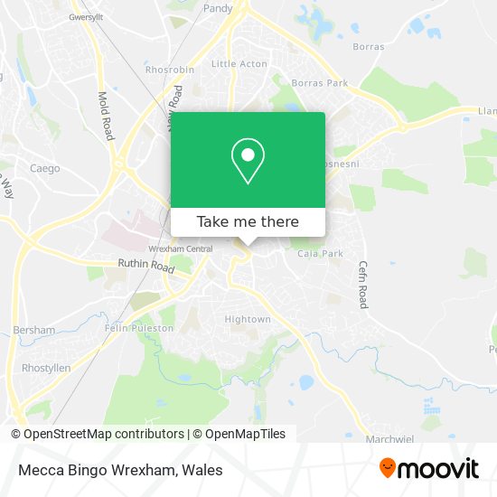 Mecca Bingo Wrexham map