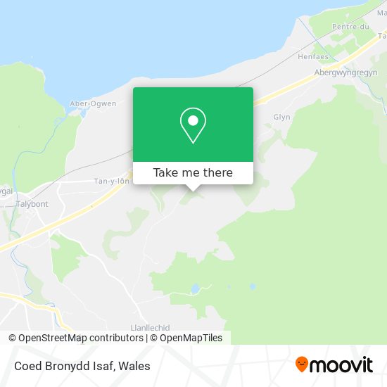 Coed Bronydd Isaf map