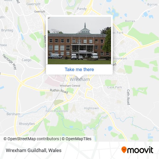 Wrexham Guildhall map