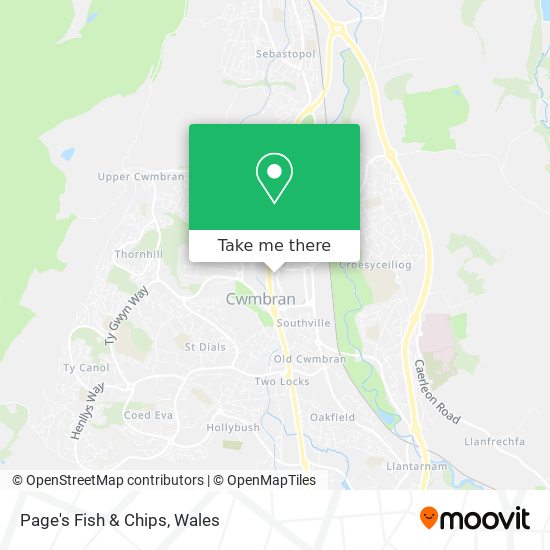 Page's Fish & Chips map