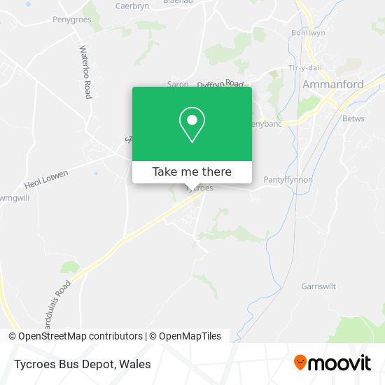 Tycroes Bus Depot map