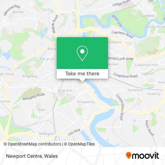 Newport Centre map