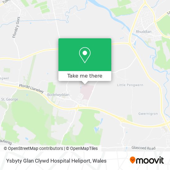 Ysbyty Glan Clywd Hospital Heliport map