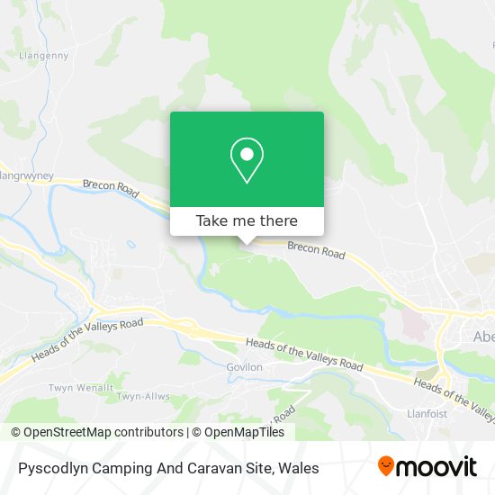 Pyscodlyn Camping And Caravan Site map
