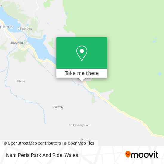 Nant Peris Park And Ride map