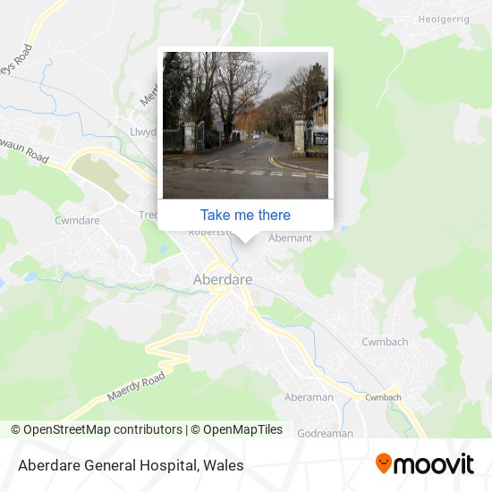 Aberdare General Hospital map