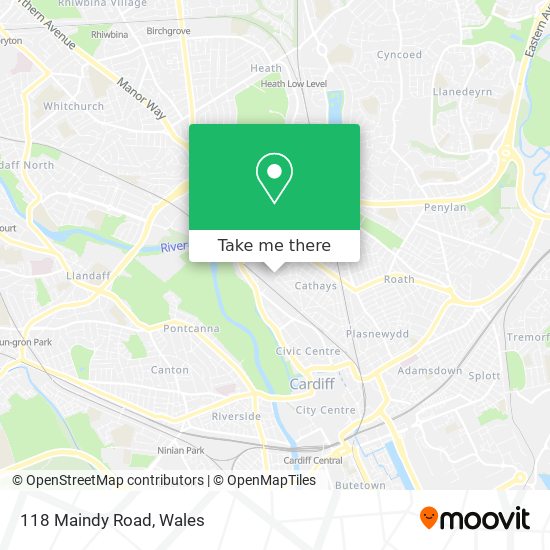 118 Maindy Road map