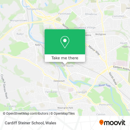Cardiff Steiner School map