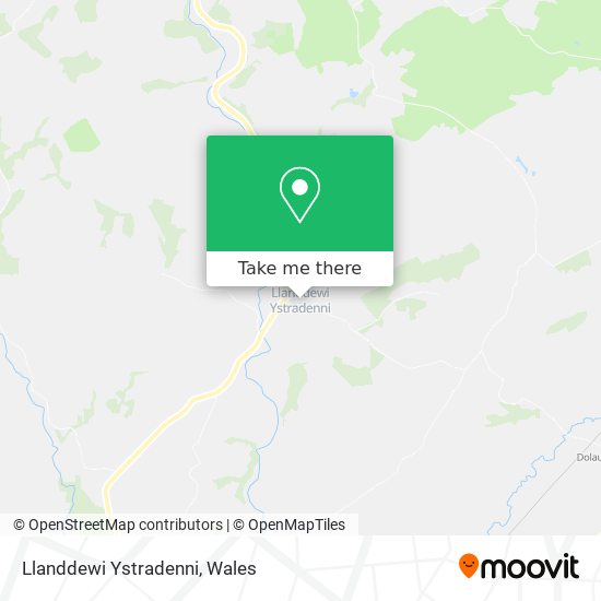 Llanddewi Ystradenni map