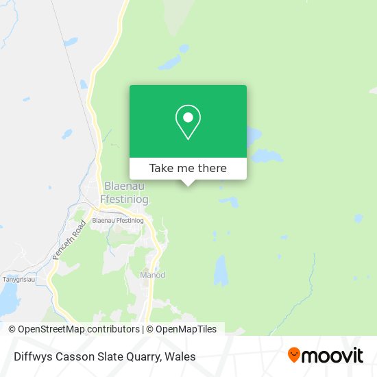 Diffwys Casson Slate Quarry map