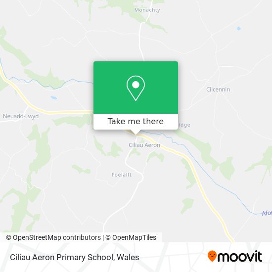 Ciliau Aeron Primary School map