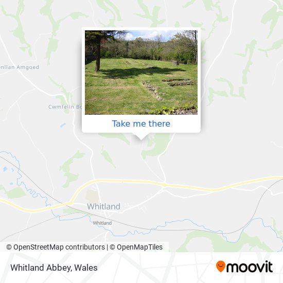 Whitland Abbey map