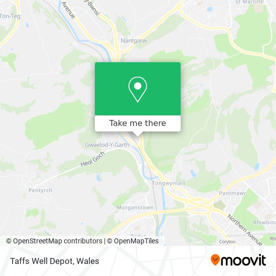 Taffs Well Depot map