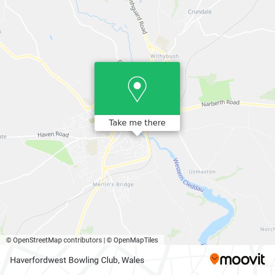 Haverfordwest Bowling Club map