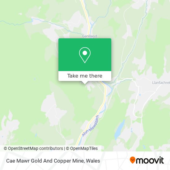Cae Mawr Gold And Copper Mine map
